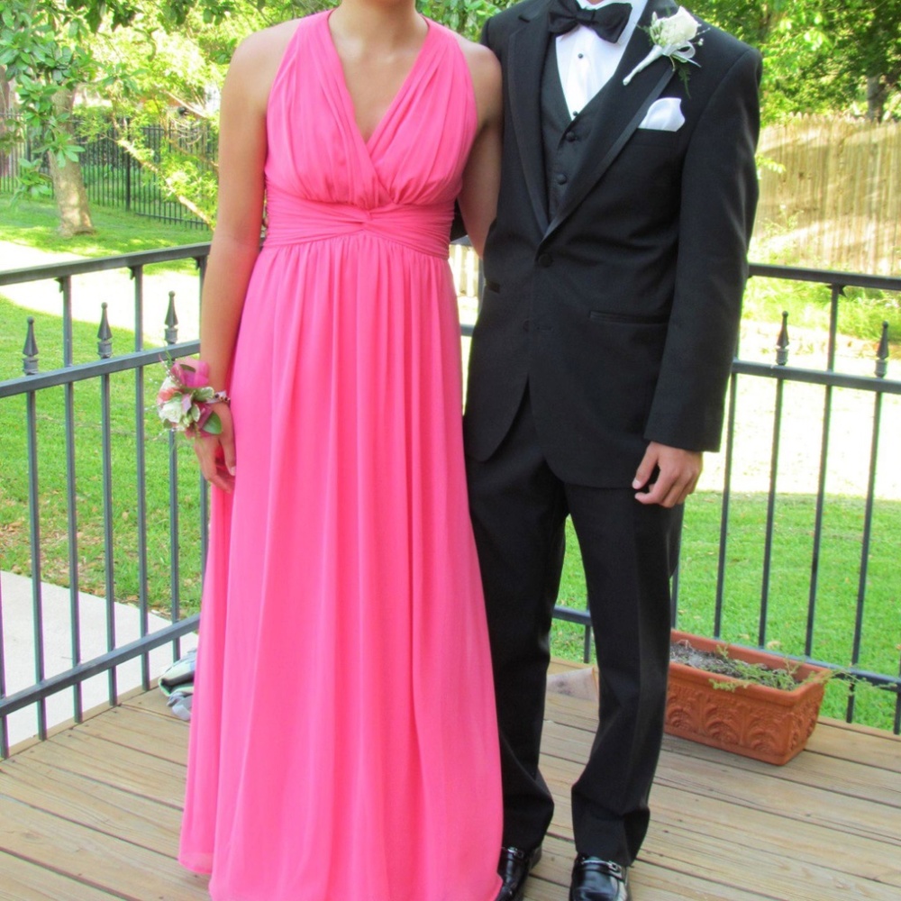 Calvin Klein Sleeveless Cross Back Dress in Pink